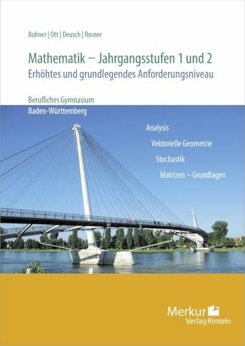 Mathematik - Jahrgangsstufen 1 und 2: Erhöhtes und grundlegendes Anforderungsniveau (Mathematik für berufliche Gymnasien)