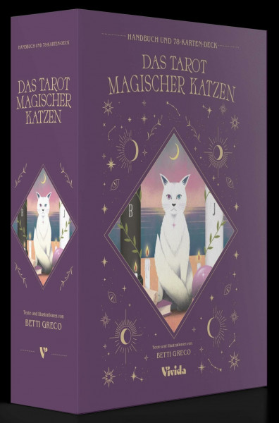Das Tarot magischer Katzen (VIVIDA): Einblicke in Vergangenheit, Gegenwart und Zukunft gewinnen; Set mit Buch und 78 Karten