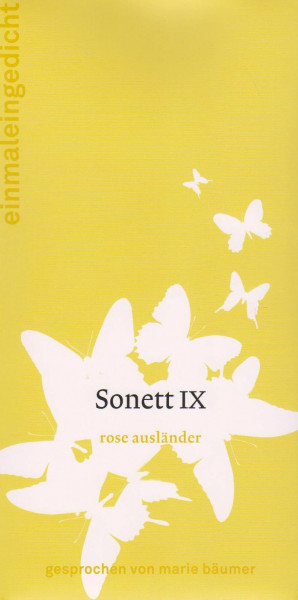 Sonett IX: gesprochen von Marie Bäumer (einmaleingedicht)