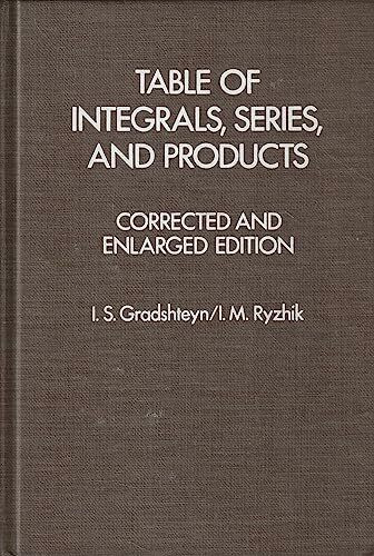 Table of Integrals, Series and Products