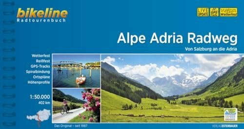 Alpe Adria Radweg.Von Salzburg an die Adria, 402km, 1:50000, GPS-Tracks Download, wetterfest/reißfest