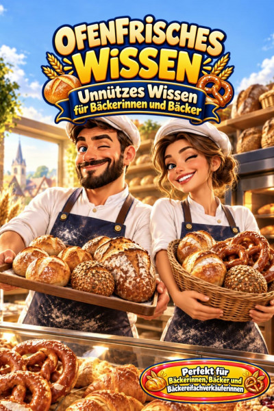 Ofenfrisches Wissen – Unnützes Wissen für Bäckerinnen und Bäcker: Geschenk für Bäcker | Bäckerin | Backstube | Bäckerei | Brot | Gebäck | Backen