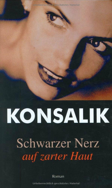 Schwarzer Nerz auf zarter Haut