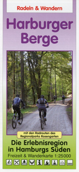 Radeln und Wandern durch die Harburger Berge. Freizeit und Wanderkarte 1 : 25 000