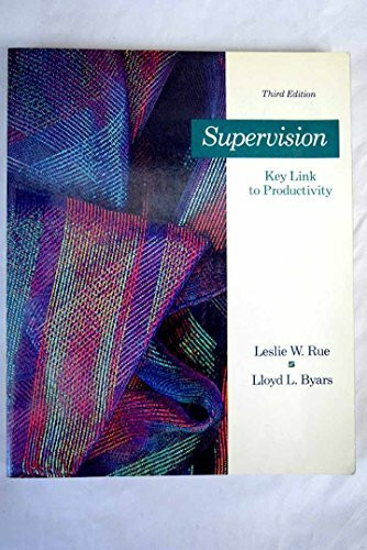 Supervision: Key Link to Productivity