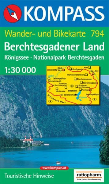 Kompass Karten, Berchtesgadener Land: Wanderkarte mit Radrouten und touristischen Hinweisen. 1:30000 (KOMPASS Wanderkarte)
