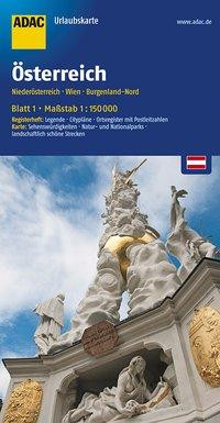 ADAC UrlaubsKarte Österreich Blatt 1 Niederösterreich, Wien, 1:150 000