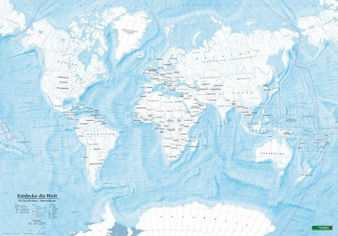 Weltkarte zum Ausmalen, Entdecke die Welt, Poster 1:40 000 000Plano in Rolle