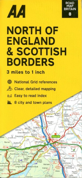 Road Map Britain 08 North of England & Scottish Borders 1:200 000