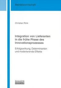 Integration von Lieferanten in die frühe Phase des Innovationsprozesses