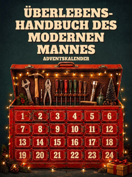 Adventskalender Männer: 24 Handgriffe für den Alltag, einer für jedes Türchen bis Weihnachten. Geschenkidee für Ihn, Freund, Papa, Bruder.