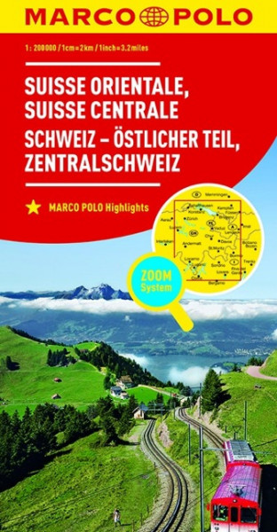 MARCO POLO Regionalkarte Schweiz Blatt 2 Schweiz - östlicher Teil 1:200 000