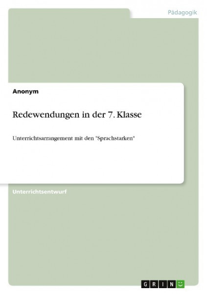 Redewendungen in der 7. Klasse