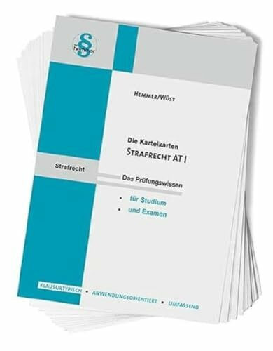 32500 - Karten Strafrecht AT I: Das Prüfungswissen für Studium und Examen (Karteikarten - Strafrecht)