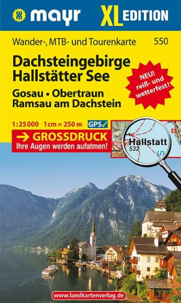 Dachsteingebirge, Hallstätter See XL: Wander-, MTB- und Tourenkarte 1:25000 GPS-genau (Mayr Wanderkarten)