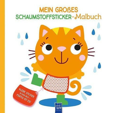 Mein großes Schaumstoffsticker-Malbuch - Katze