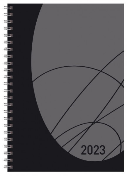 Buchkalender Wochentimer Flexi Colourlux schwarz 2023