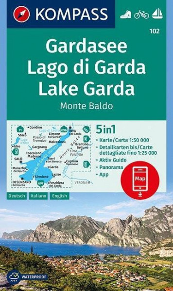 Gardasee, Lago di Garda, Lake Garda, Monte Baldo 1 : 50 000