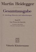 Gesamtausgabe Abt. 4 Hinweise und Aufzeichnungen Bd. 85. Vom Wesen der Sprache