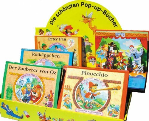 Beliebte Märchen Pop-up-Bücher: Rotkäppchen, Pinocchio, Peter Pan, Der Zauberer von Oz