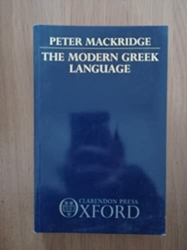 The Modern Greek Language: A Descriptive Analysis of Standard Modern Greek