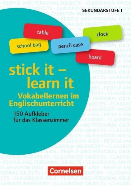 Aufkleber für den Fremdsprachenunterricht. Englisch Klasse 5-10 - stick it - learn it - Vokabellerne