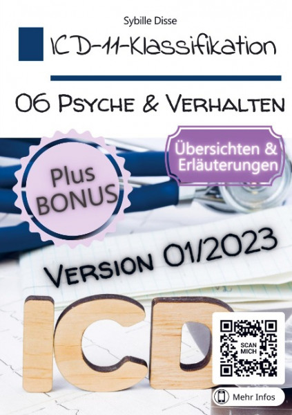 ICD-11-Klassifikation 06: Psychische Störungen, Verhaltensstörungen oder neuronale Entwicklungsstörungen Version 01/2023