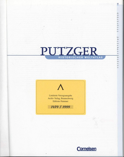 Putzger - Historischer Weltatlas - [103. Auflage]: Putzger historischer Weltatlas, Ausgabe mit Register
