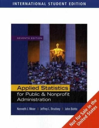 Applied Statistics for Public and Nonprofit Administration