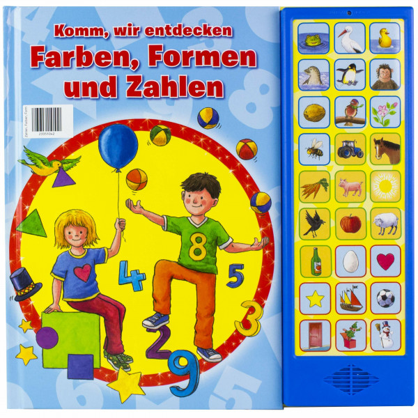 27-Button-Soundbuch - Komm, wir entdecken Farben, Formen und Zahlen - Hardcover-Buch - spielerisch lernen ab 3 Jahren