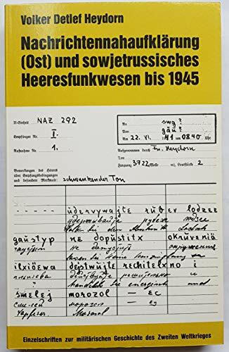 Nachrichtennahaufklärung (Ost) und sowjetrussisches Heeresfunkwesen bis 1945