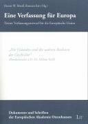 Eine Verfassung für Europa. Trierer Verfassungsentwurf für die Europäische Union