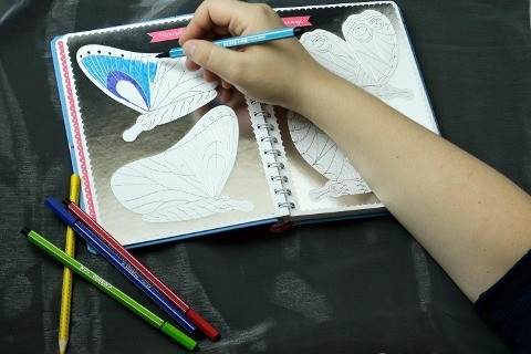 Press Out & Colour - Schmetterlinge
