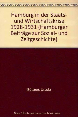 Hamburg in der Staatskrise und Wirtschaftskrise 1928-1931