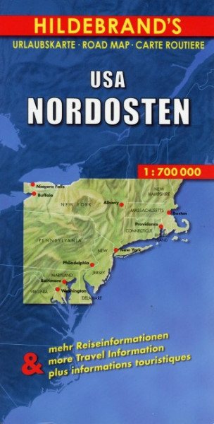 USA Nordosten 1 : 700 000. Hildebrand's Urlaubskarte