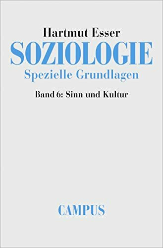Soziologie. Spezielle Grundlagen, Band 6: Sinn und Kultur