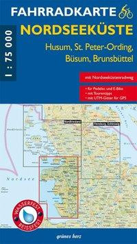 Fahrradkarte Nordseeküste - Husum, St. Peter-Ording, Büsum, Brunsbüttel 1 : 75 000