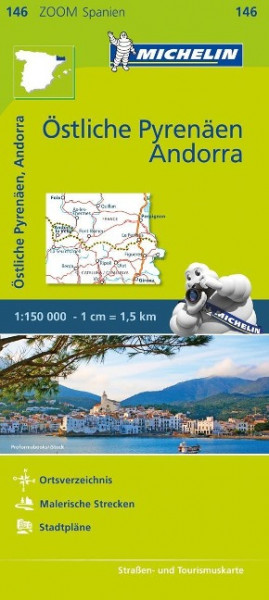 Michelin Zoomkarte Östliche Pyrenäen, Andorra 1 : 150 000