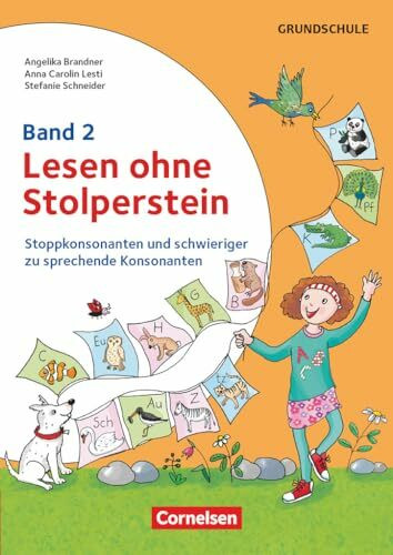 Lesen ohne Stolperstein - Band 2: Stoppkonsonanten und schwieriger zu sprechende Konsonanten - Arbeitsheft/Fördermaterial