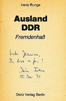 Ausland DDR. Fremdenhass