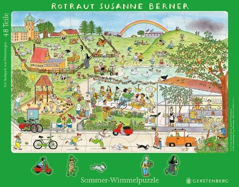 Wimmel-Rahmenpuzzle Sommer. Motiv Stadtpark