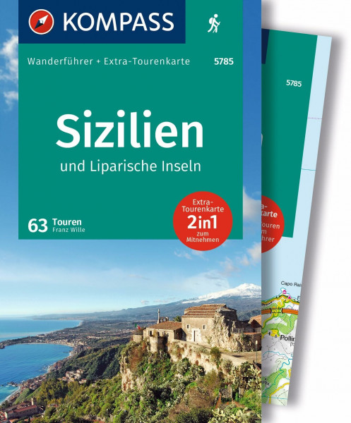 KOMPASS Wanderführer Sizilien und Liparische Inseln, 60 Touren mit Extra-Tourenkarte: GPS-Daten zum Download
