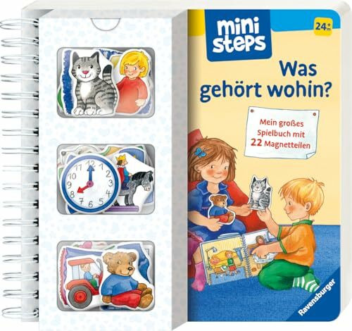 ministeps: Was gehört wohin? - Magnetbuch ab 2 Jahre, Kinderbuch, Bilderbuch: Mein großes Spielbuch mit 22 Magnetteilen. Ab 24 Monaten