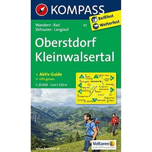 Oberstdorf, Kleinwalsertal: Wanderkarte mit Aktiv Guide, Radwegen, Loipen und alpinen Skitouren. GPS-genau. 1:25000 (KOMPASS Wanderkarte, Band 3)