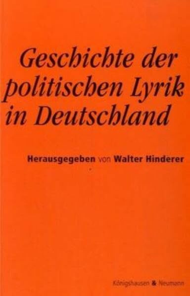 Geschichte der politischen Lyrik in Deutschland