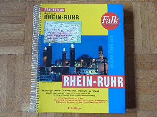 Falk Stadtatlas Großraum Rhein-Ruhr: Duisburg, Essen, Gelsenkirchen, Bochum, Dortmund, Münster. 80 Städte und Gemeinden von Bocholt bis Beckum, von ... Münsterland, Teutoburger Wald, Hellweg . . .