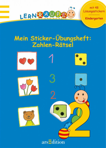 Lernraupe Mein Sticker-Übungsheft - Zahlen-Rätsel (Kindergarten-Lernraupe)