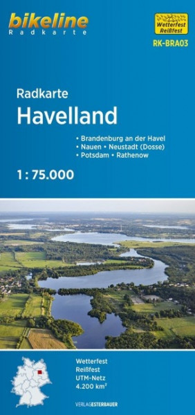 Bikeline Radkarte Deutschland Mark Brandenburg Havelland 1 : 75 000