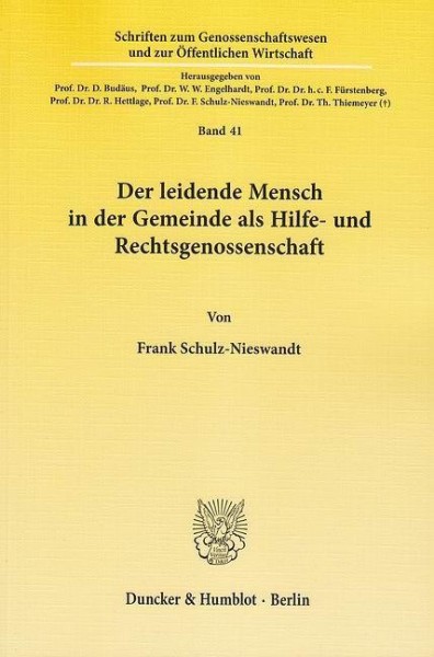 Der leidende Mensch in der Gemeinde als Hilfe- und Rechtsgenossenschaft