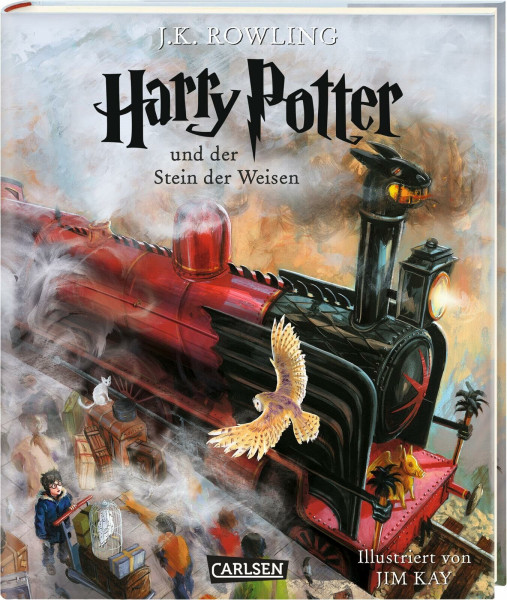 Harry Potter und der Stein der Weisen (Schmuckausgabe Harry Potter 1): Vierfarbig illustrierte Ausgabe mit großformatigen Bildern und Lesebändchen – der Kinderbuch-Klassiker zum Vorlesen